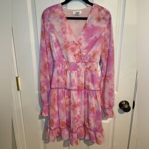 Japna watercolor Long Sleeve Dress S